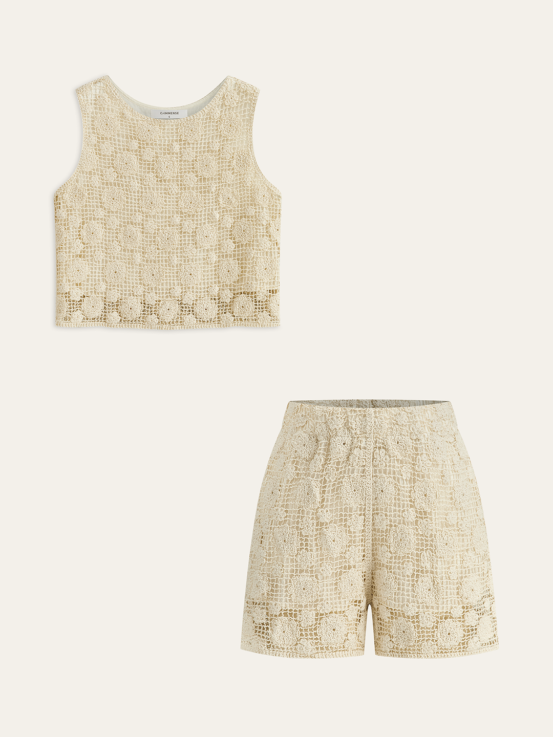 Floral Lace Sleeveless Shorts Set  Liora Lane Boutique Short Sets
