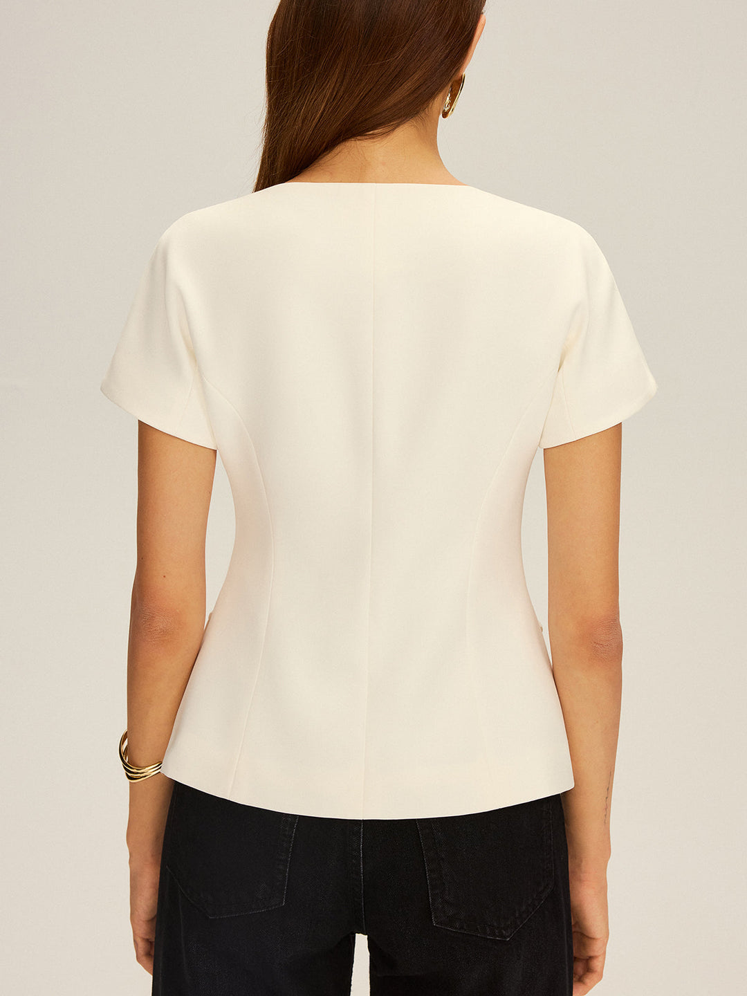 Double-Breasted Short-Sleeve Blazer  Liora Lane Boutique Blazers