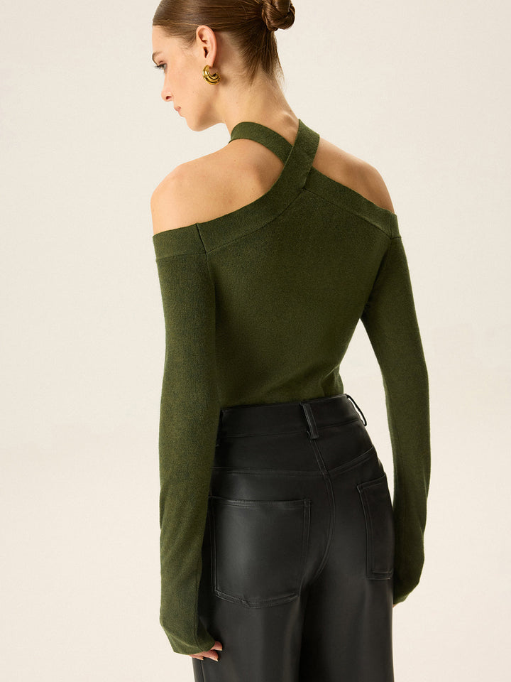 Cross-Strap Off-Shoulder Knit Top  Liora Lane Boutique Knit Tops