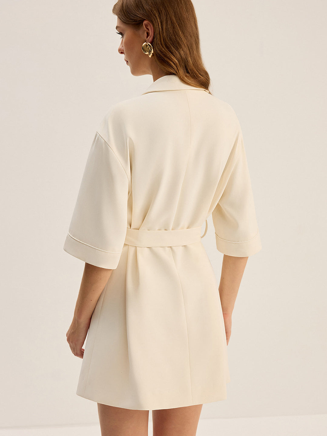 Belted Pocketed Blazer Dress  Liora Lane Boutique Dresses