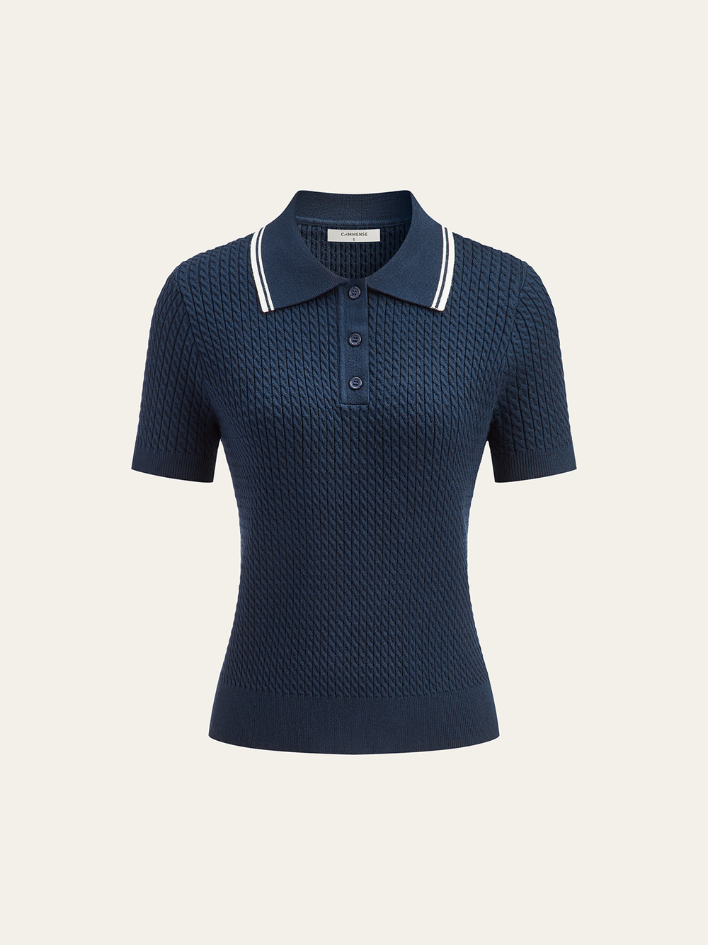 Plisse Lapel Knit Top  Liora Lane Boutique Knit Tops