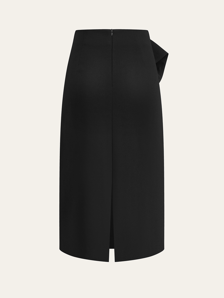 Metal Detail Asymmetric Midi Skirt  Liora Lane Boutique Skirts