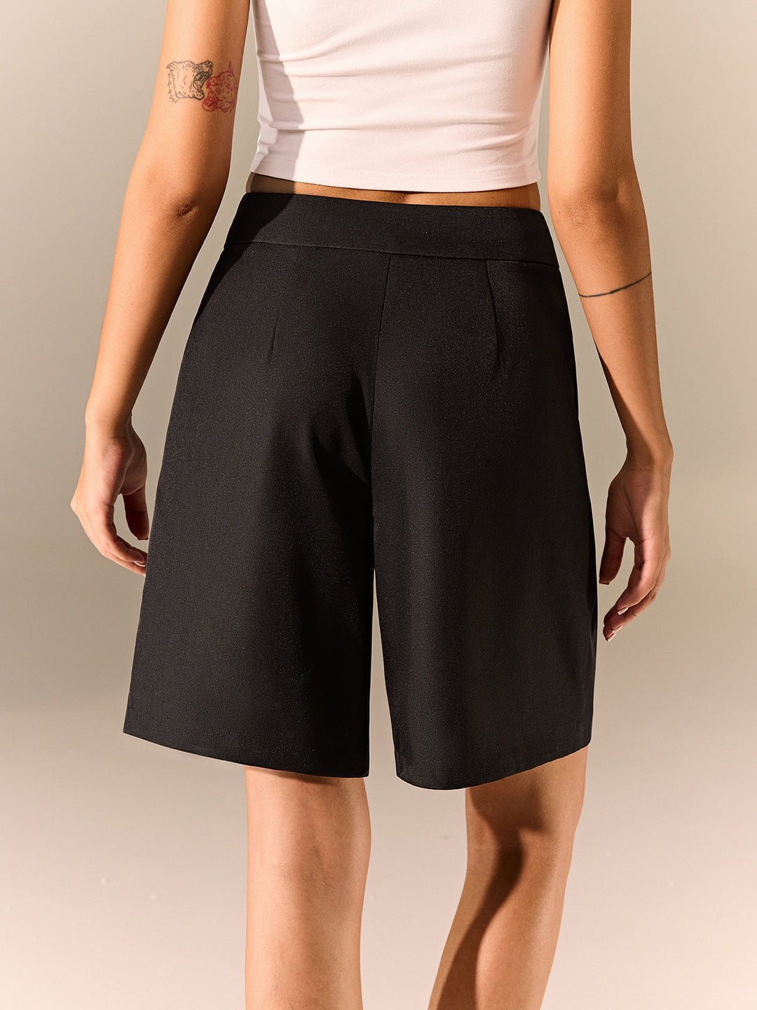 Buckle Detail Mid-Waist Shorts  Liora Lane Boutique Shorts