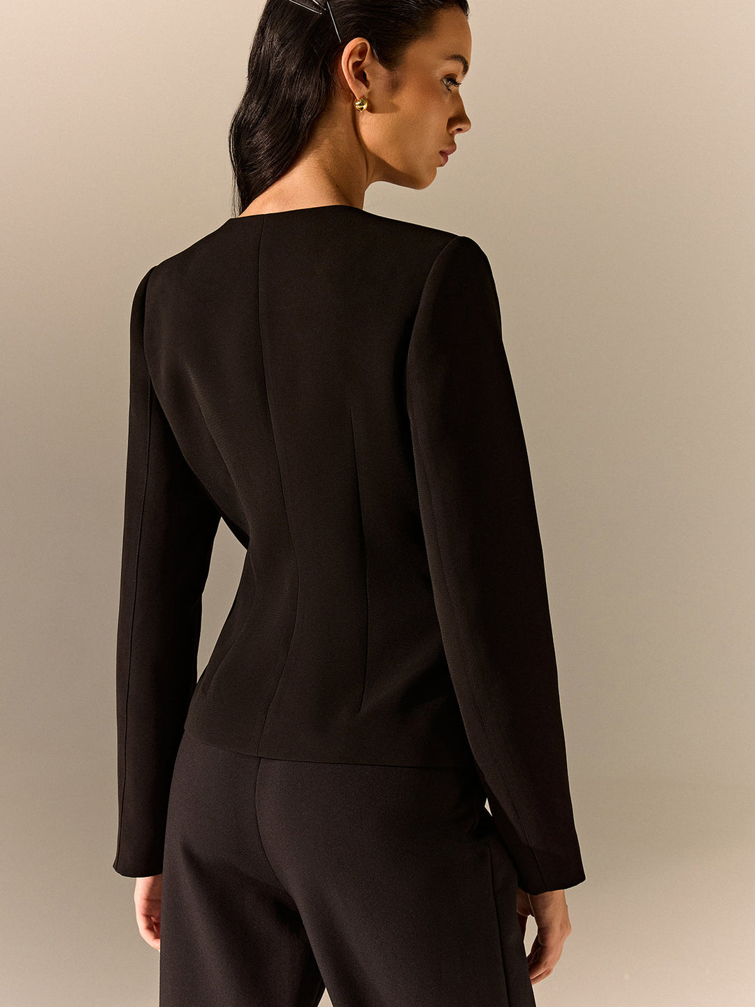 Metal Detail Tailored Blazer  Liora Lane Boutique Blazers