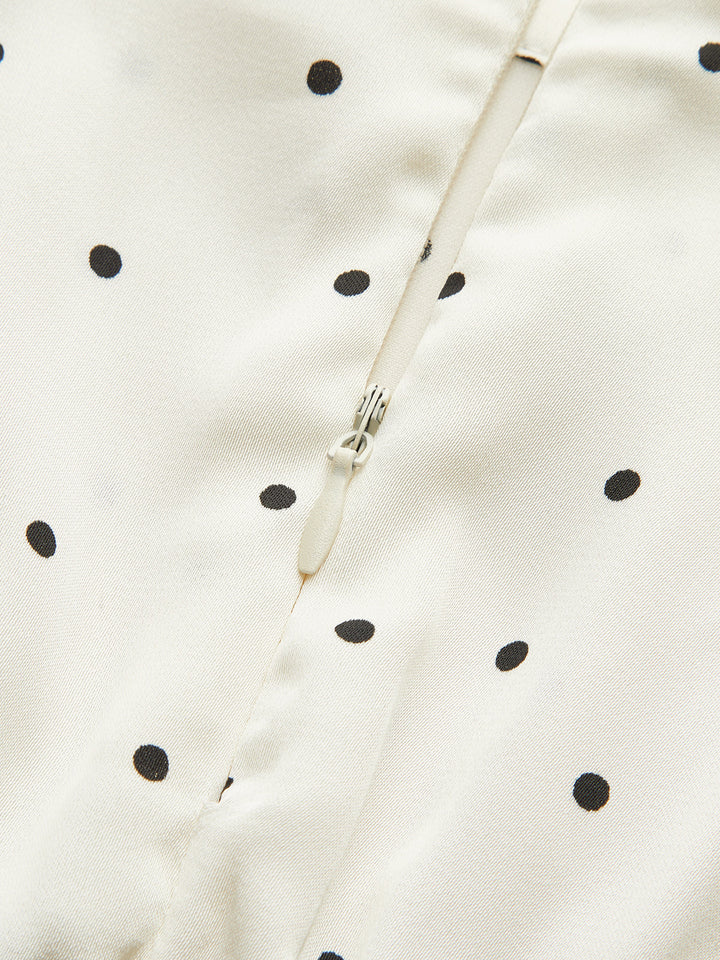 Polka Dot Panel Mock Neck Top  Liora Lane Boutique T-Shirts