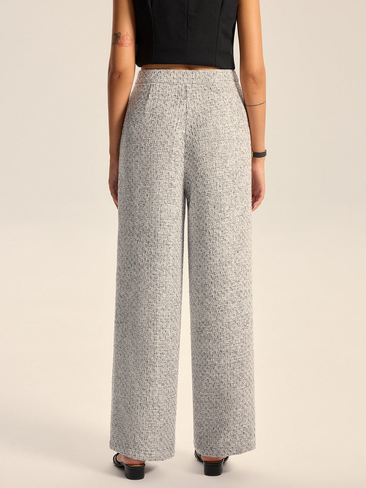 Textured Tweed Wide-Leg Pants  Liora Lane Boutique Pants