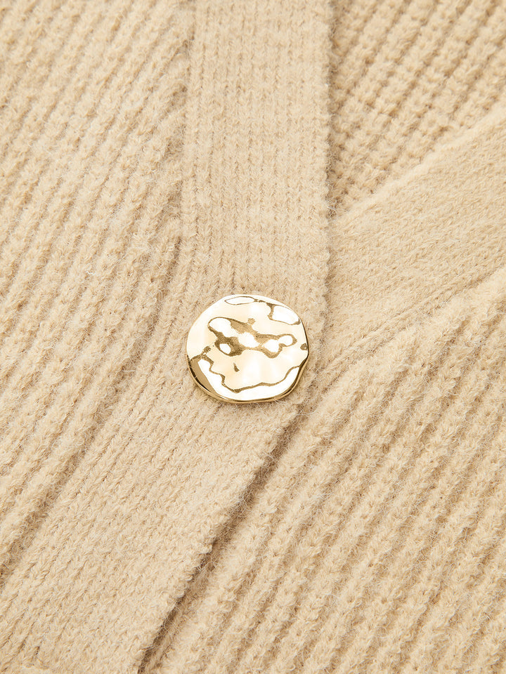 V-Neck Button Ribbed Cardigan  Liora Lane Boutique Cardigans