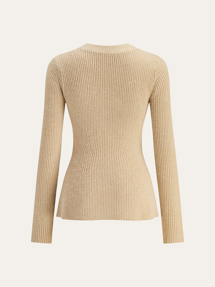 V-Neck Button Ribbed Cardigan  Liora Lane Boutique Cardigans