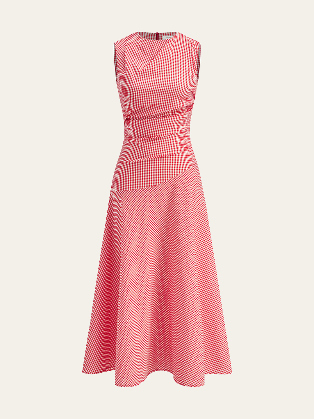 Gingham Midi Dress  Liora Lane Boutique Dresses Red / XL 94.99