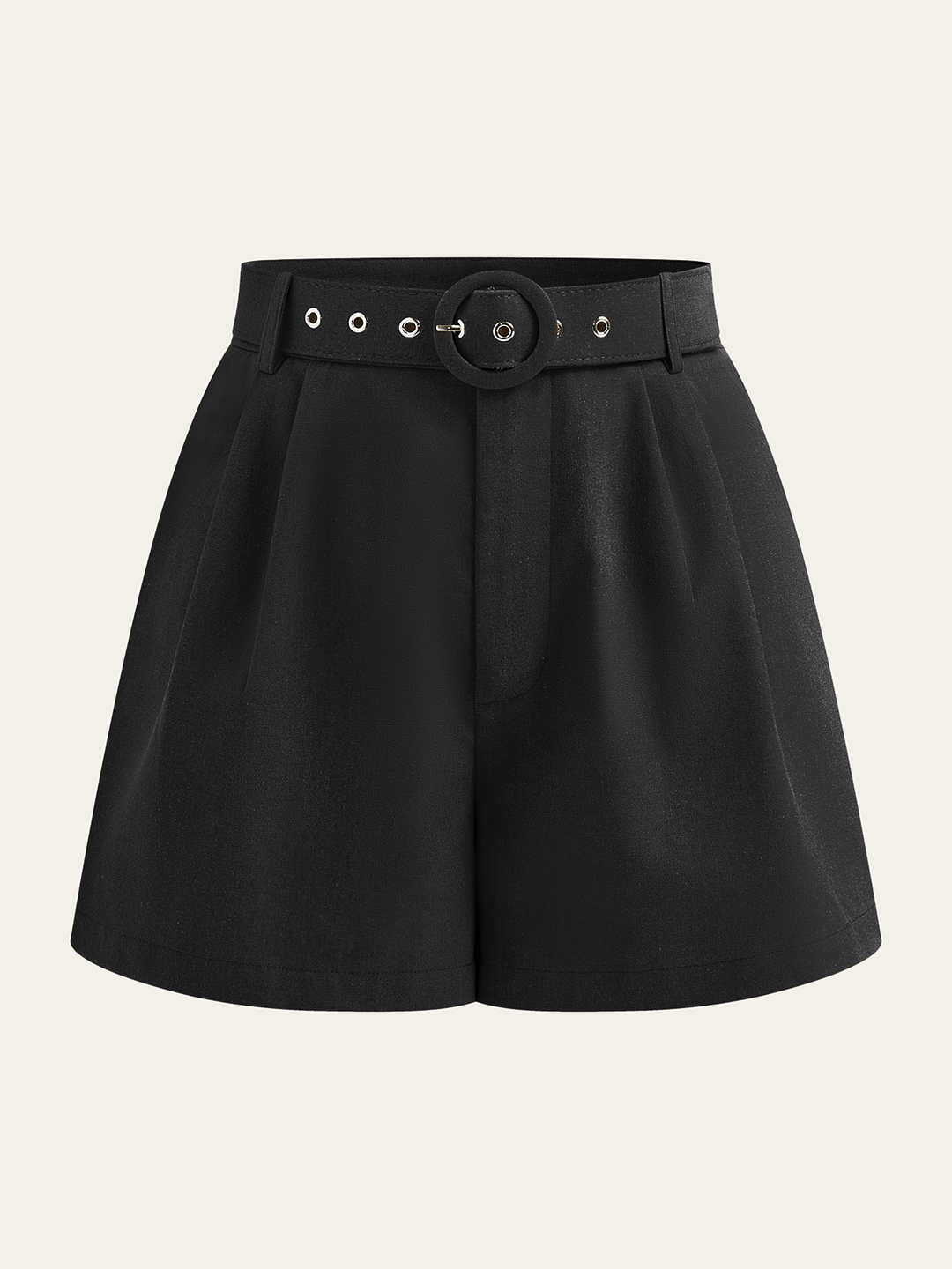 Belted Mid-Waisted Shorts  Liora Lane Boutique Shorts Black / XL 29.00