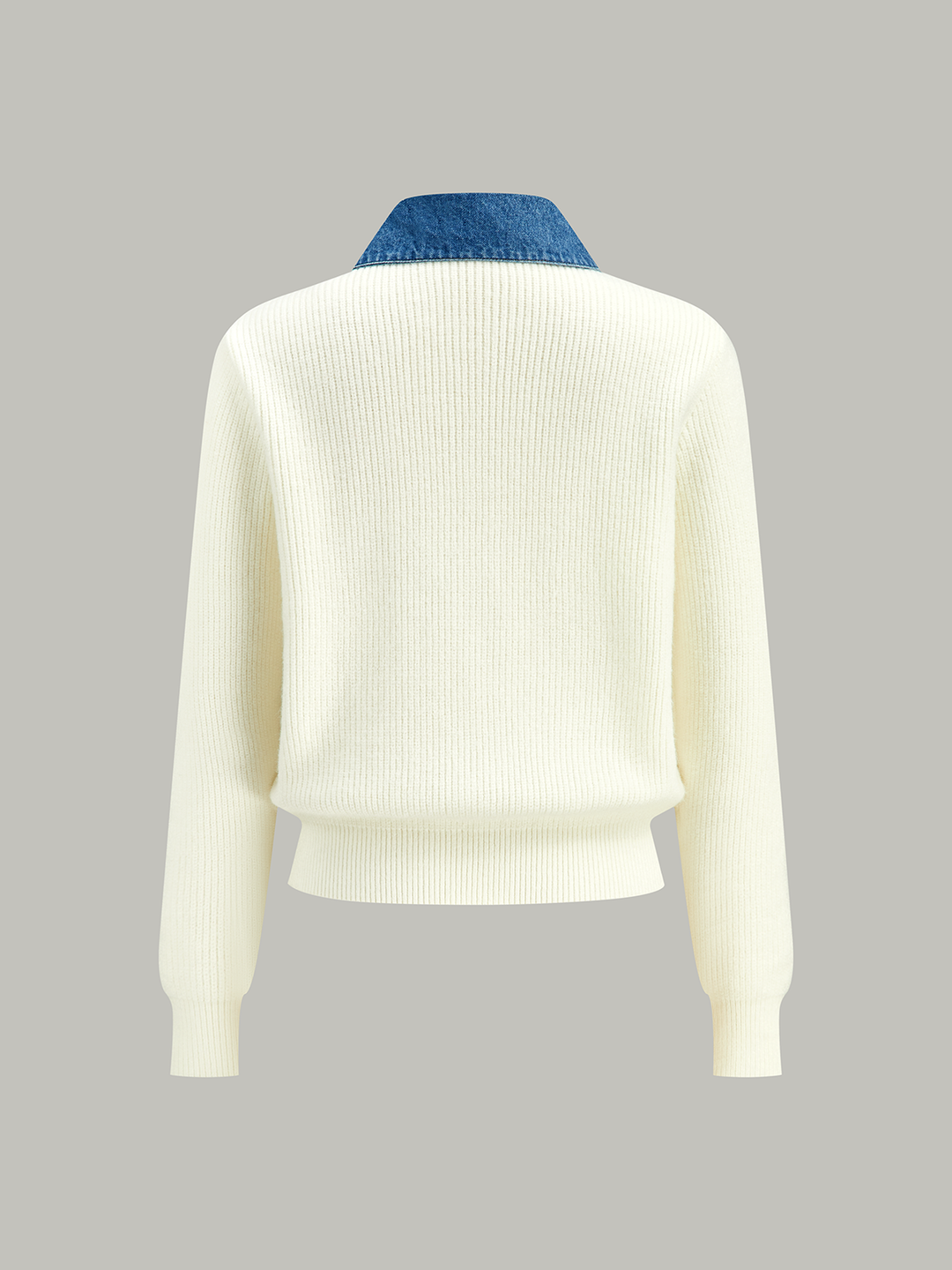 Denim Trim Button Knit Cardigan  Liora Lane Boutique Cardigans