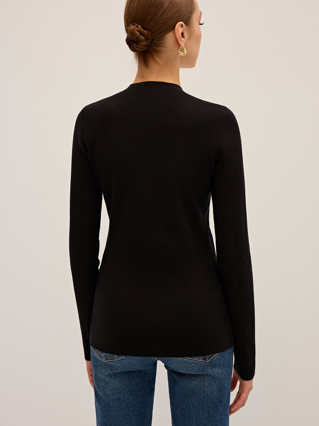 Ruffle Button Fitted Knit Top  Liora Lane Boutique Knit Tops