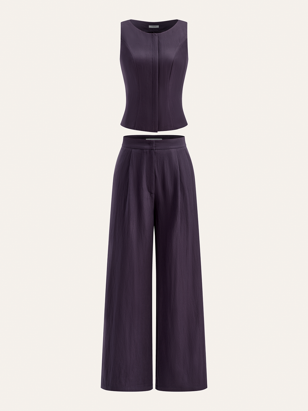 Cotton Blend Sleeveless Top and Pants Set  Liora Lane Boutique Pant Sets Purple / XL 150.99