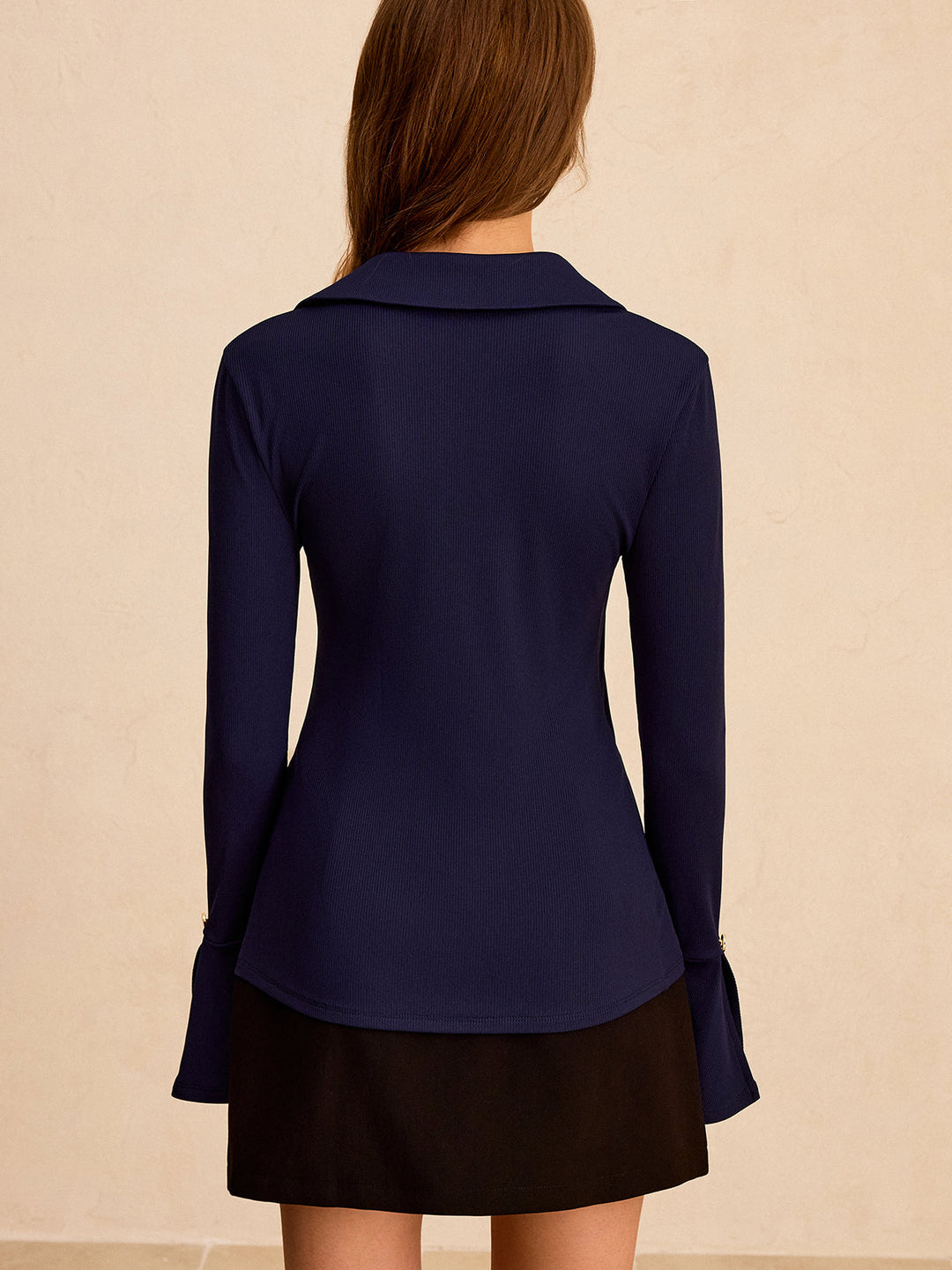 Orbit Button-front Shirt with Flared Sleeve  Liora Lane Boutique T-Shirts