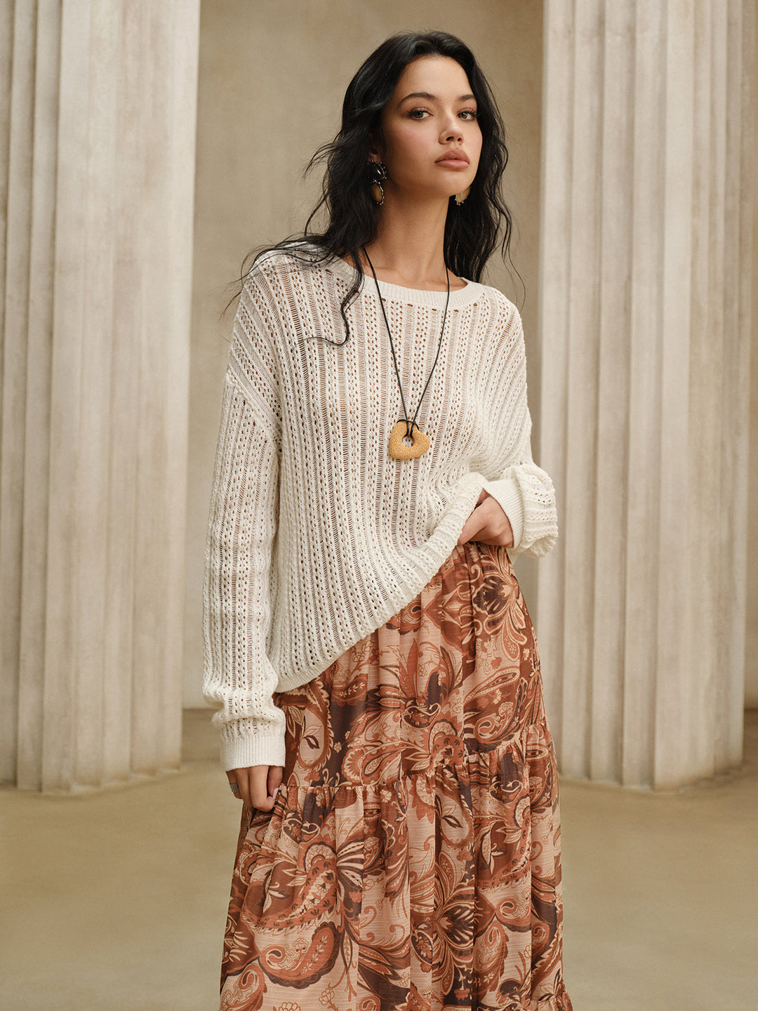 Oversized Crew Neck Sweater  Liora Lane Boutique Sweaters