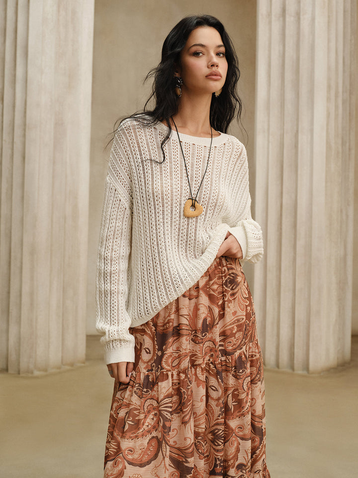 Oversized Crew Neck Sweater  Liora Lane Boutique Sweaters