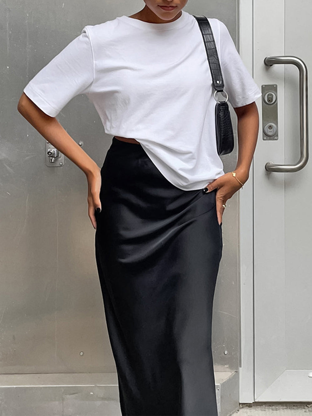 Utility Satin Maxi Skirt  Liora Lane Boutique Skirts