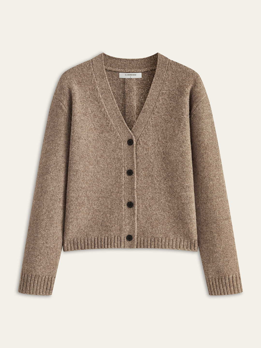 Wool Blend V-Neck Cardigan  Liora Lane Boutique Cardigans Dark Brown / XL 49.00