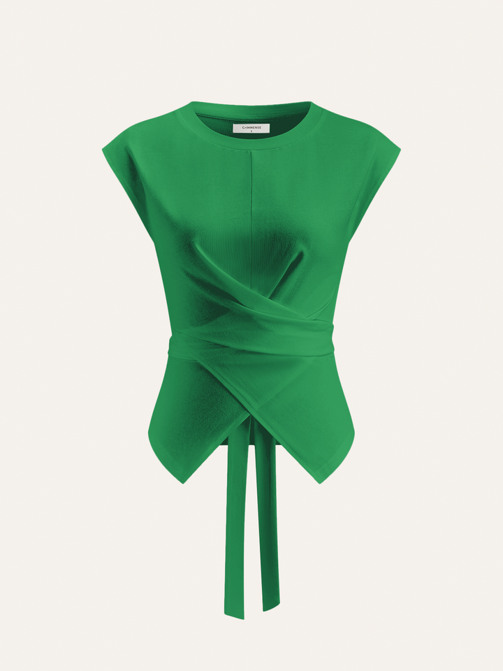 Wrap-Front Tie-Back Top  Liora Lane Boutique T-Shirts Green / XL 28.00