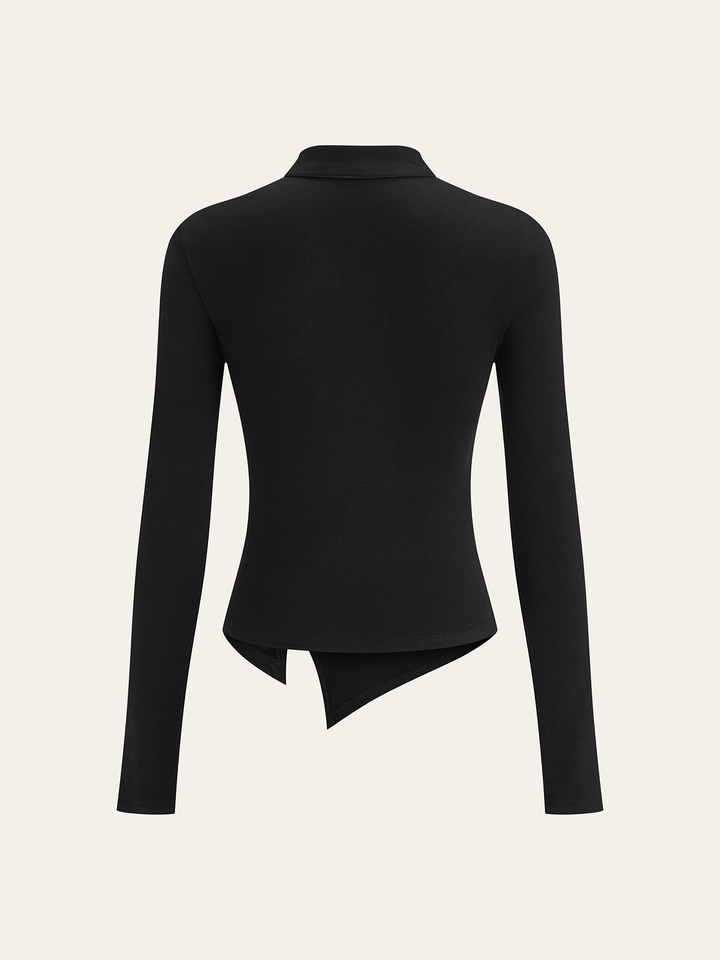 Asymmetric Metal Butterfly Detail Top  Liora Lane Boutique T-Shirts