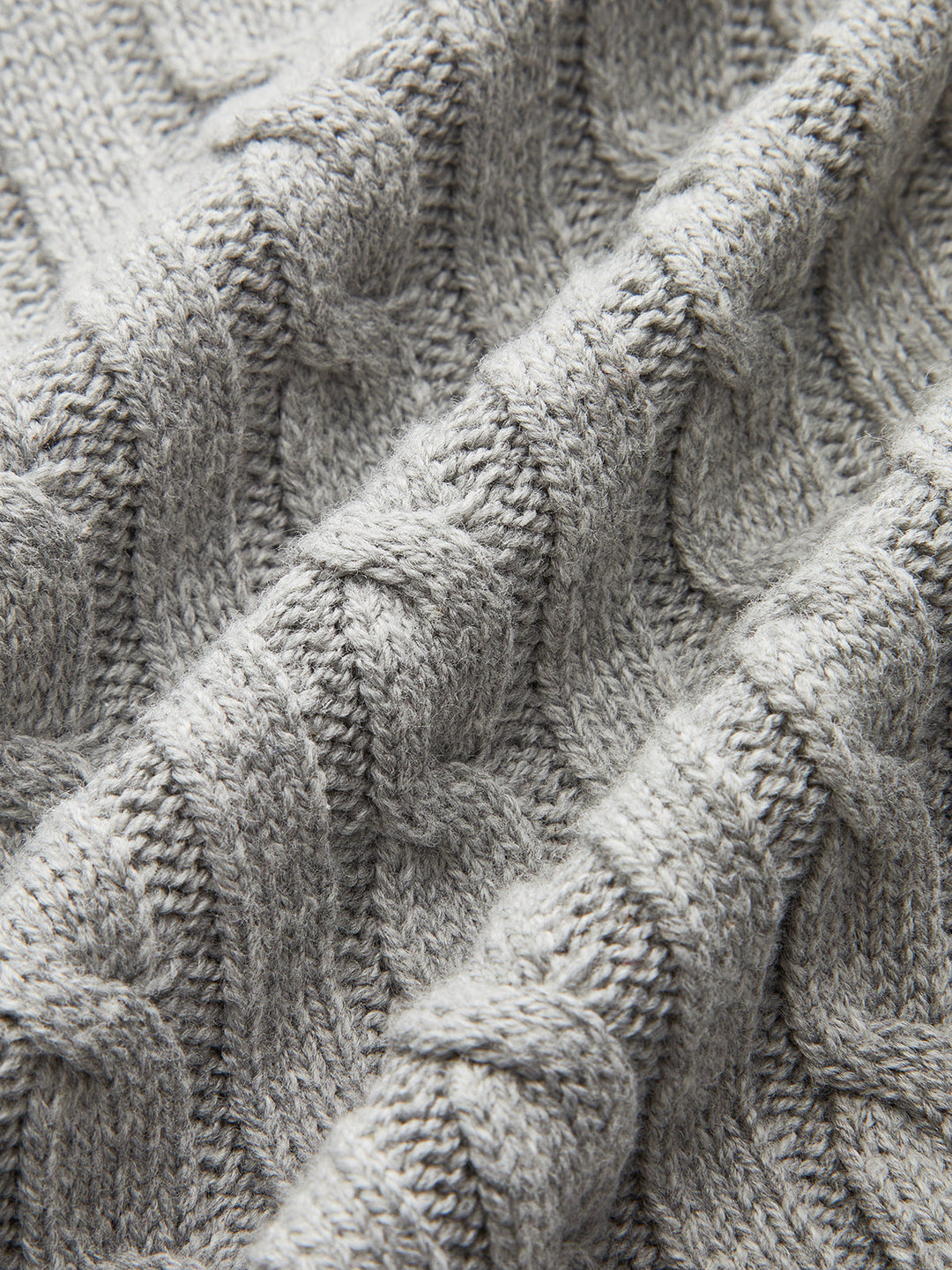 Metal Button Denim Collar Cable-Knit Top  Liora Lane Boutique Knit Tops