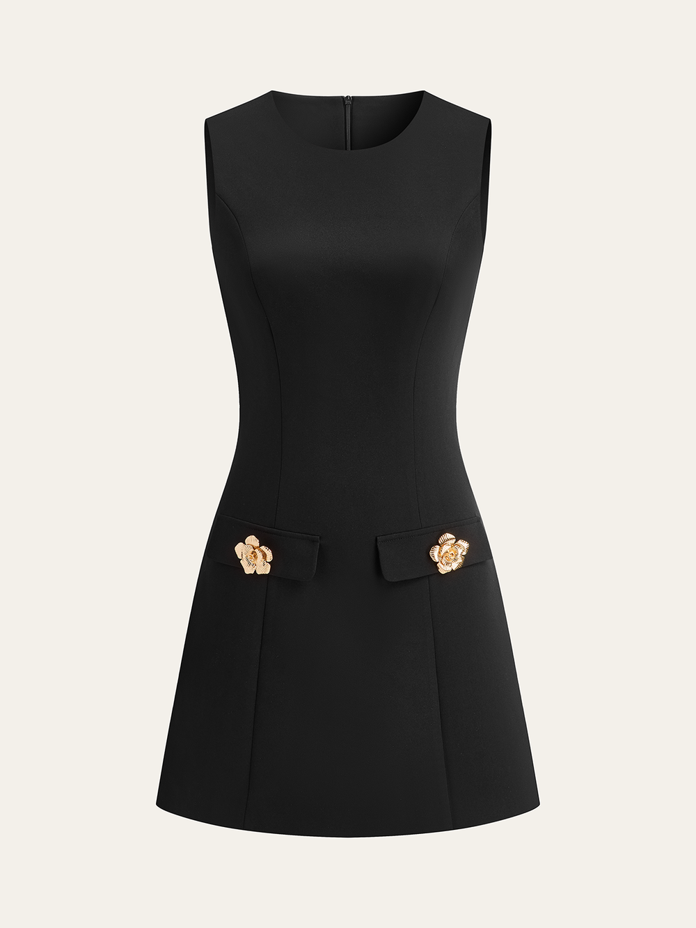 Detachable Cape Metal Floral Detail Dress Set  Liora Lane Boutique Skirt Sets