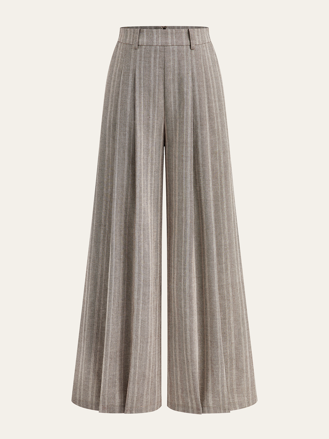 Linen Blend Wide-Leg Pants  Liora Lane Boutique Pants Brown / XL 52.00