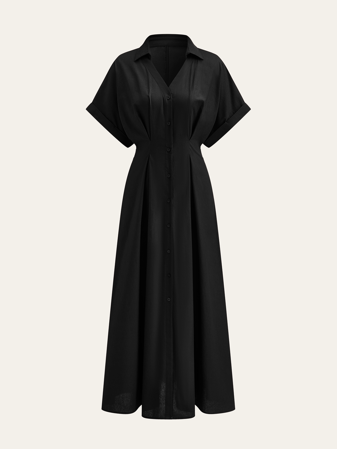 Pleated Button-Front Shirt Dress  Liora Lane Boutique Dresses