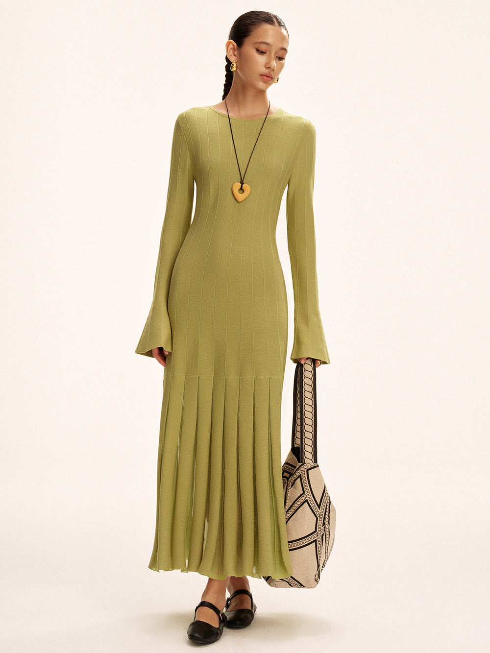 Mesh Pleated Hem Knit Maxi Dress  Liora Lane Boutique Sweater Dresses