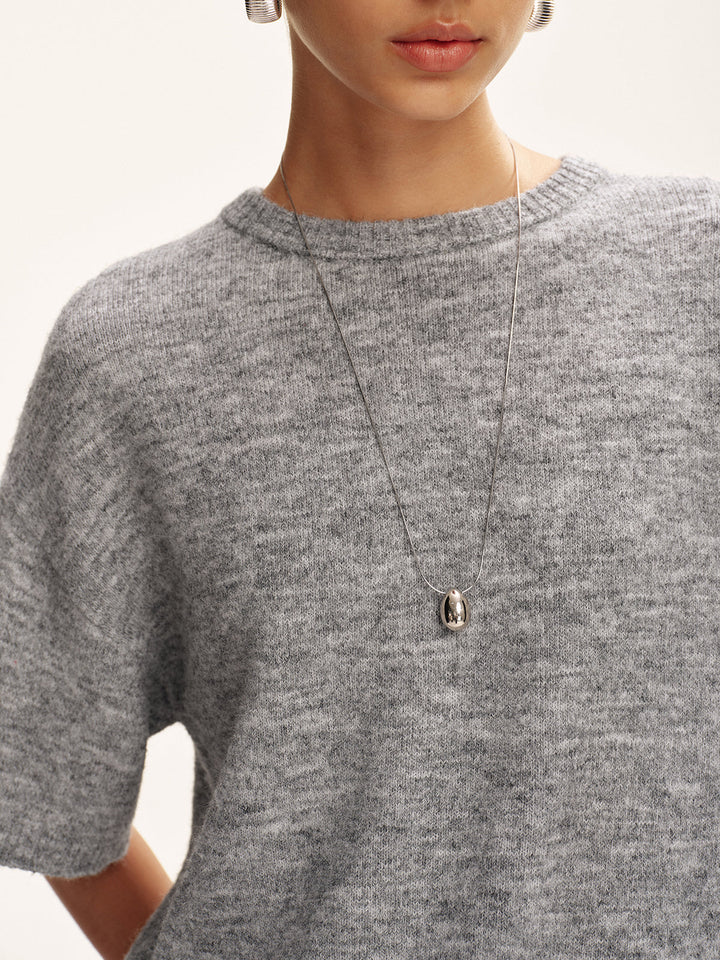 Wool-Blend Short Sleeve Sweater  Liora Lane Boutique Sweaters