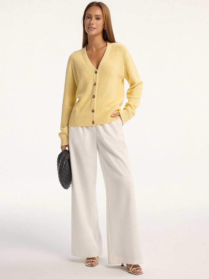 V-Neck Buttoned Knit Cardigan  Liora Lane Boutique Cardigans