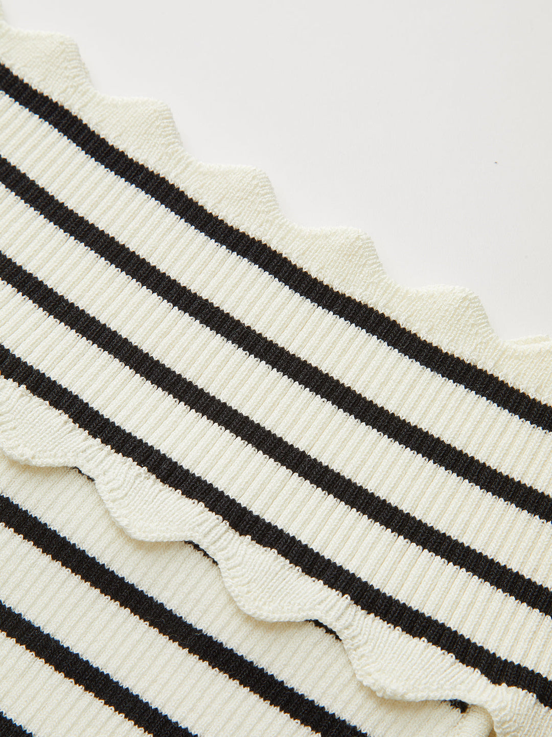 Striped Off-Shoulder Metal Button Knit Top  Liora Lane Boutique Knit Tops