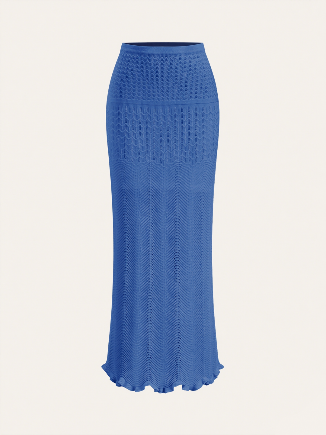 Wave Pattern Knit Maxi Skirt  Liora Lane Boutique Sweater Skirts