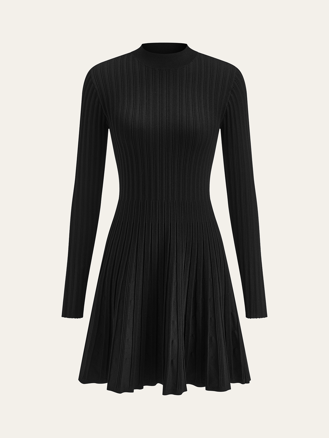 Mock Neck Flared Sweater Dress  Liora Lane Boutique Sweater Dresses