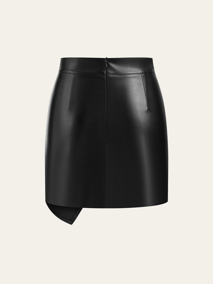 Faux Leather Twist Mini Skirt  Liora Lane Boutique Skirts