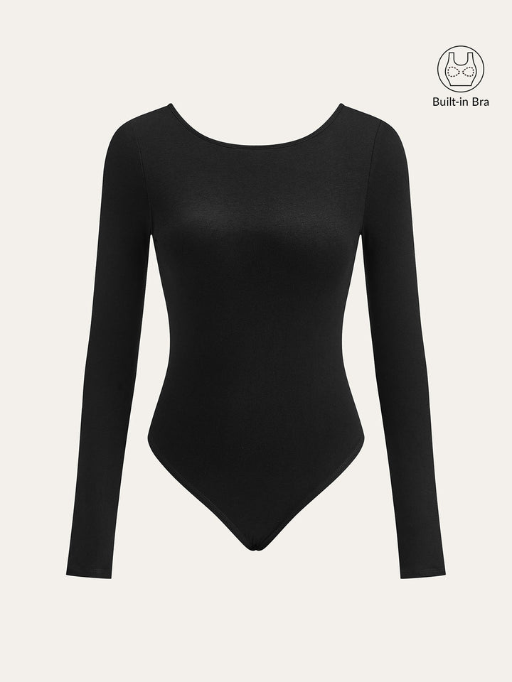 Bra-Free Long Sleeve Backless Bodysuit  Liora Lane Boutique Bodysuits