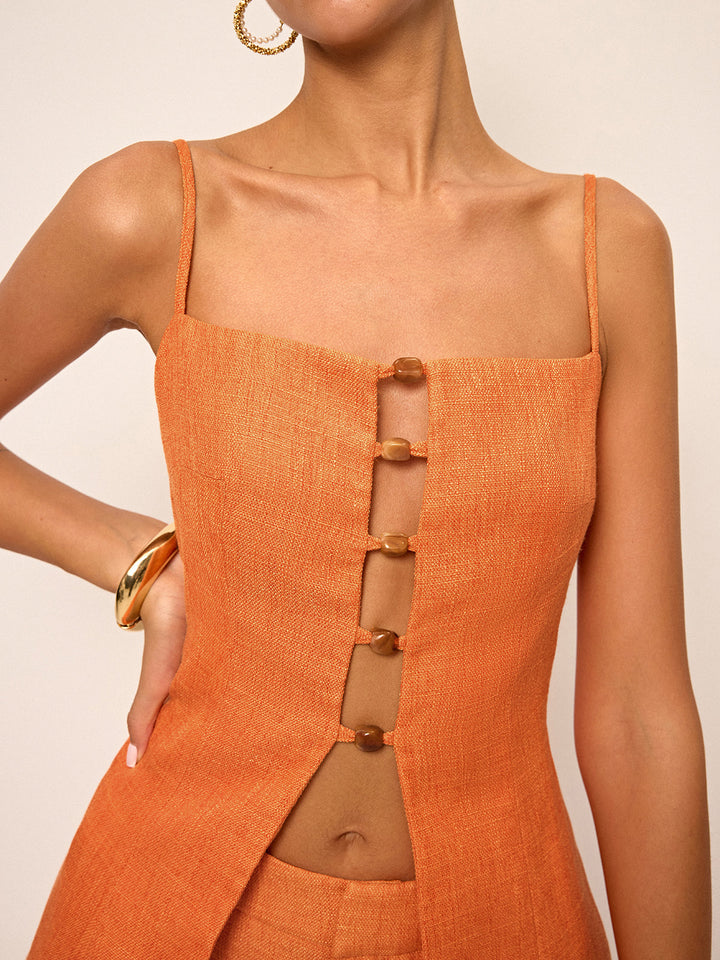 Cut-Out Cami Top and Shorts Set  Liora Lane Boutique Short Sets