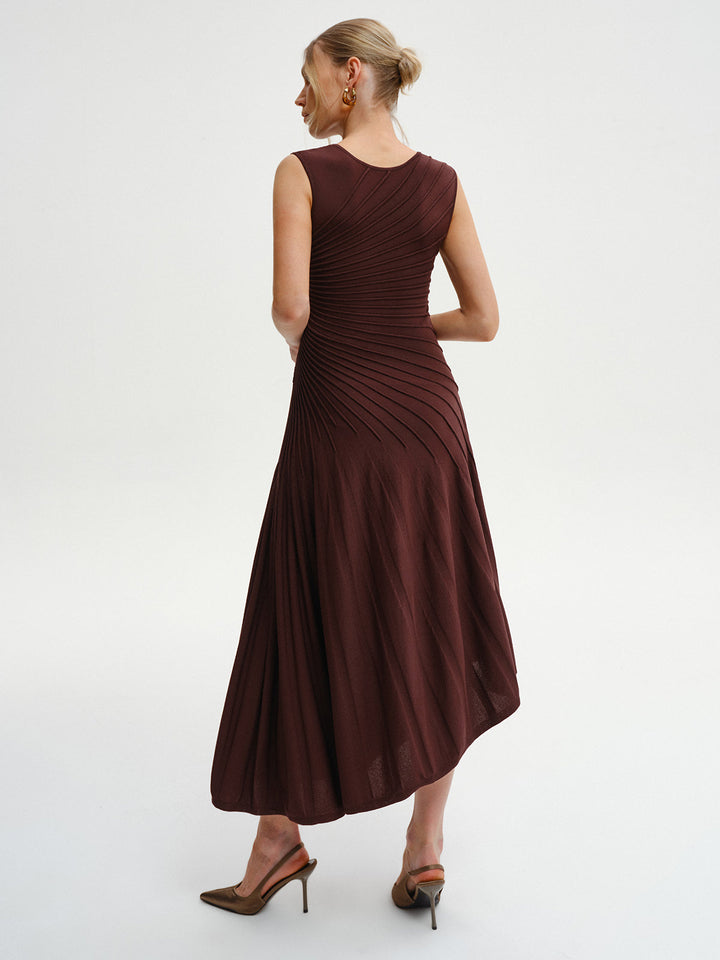 Sleeveless Asymmetric Midi Sweater Dress  Liora Lane Boutique Sweater Dresses