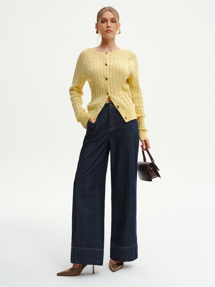 High-Waist Wide-Leg Denim Jeans  Liora Lane Boutique Jeans