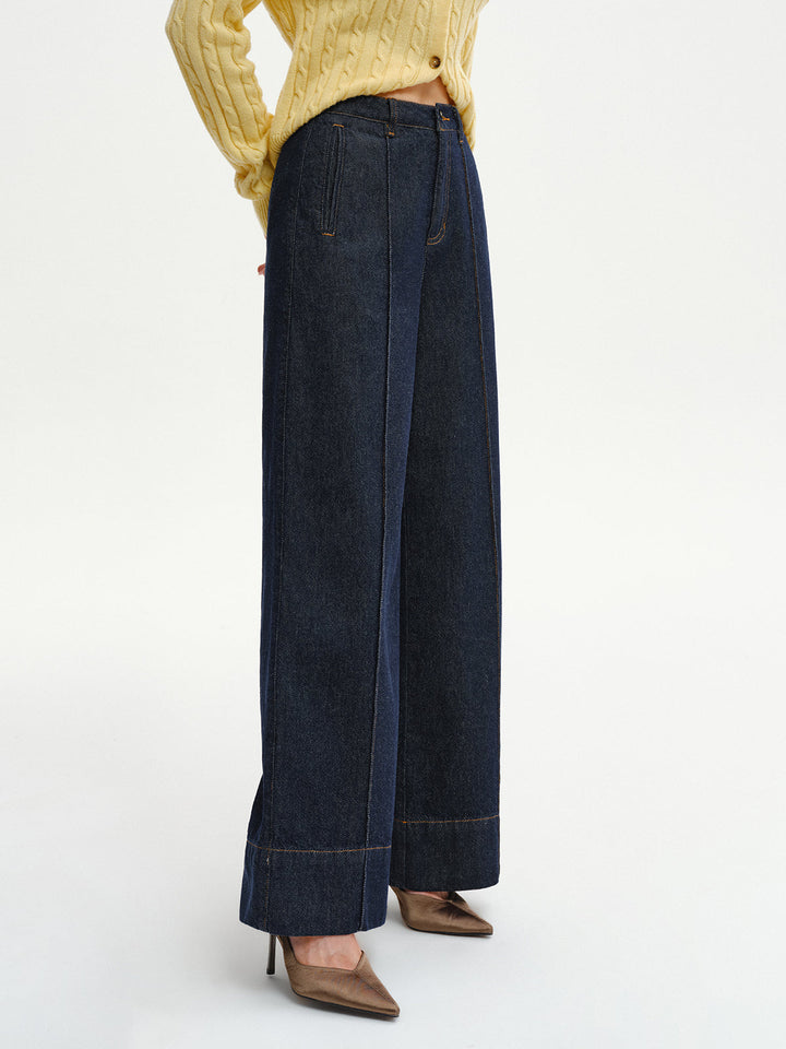 High-Waist Wide-Leg Denim Jeans  Liora Lane Boutique Jeans