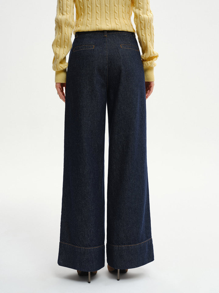 High-Waist Wide-Leg Denim Jeans  Liora Lane Boutique Jeans
