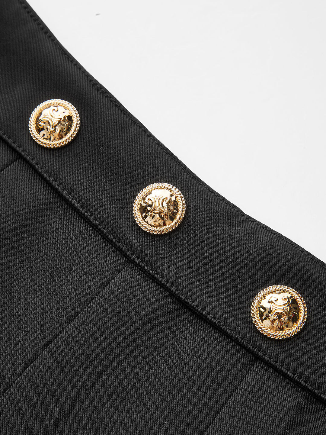 Pleated Mini Skirt with Decor Button  Liora Lane Boutique Skirts