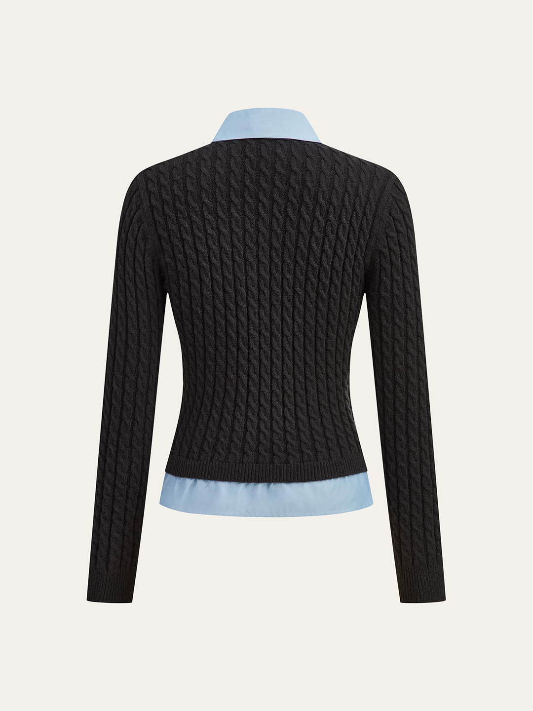 2 in1 Paneled Cable-Knit Cardigan  Liora Lane Boutique Cardigans