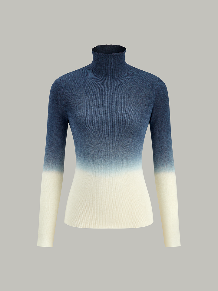 Wool-Blend Ombre Slim Knit Top  Liora Lane Boutique Knit Tops