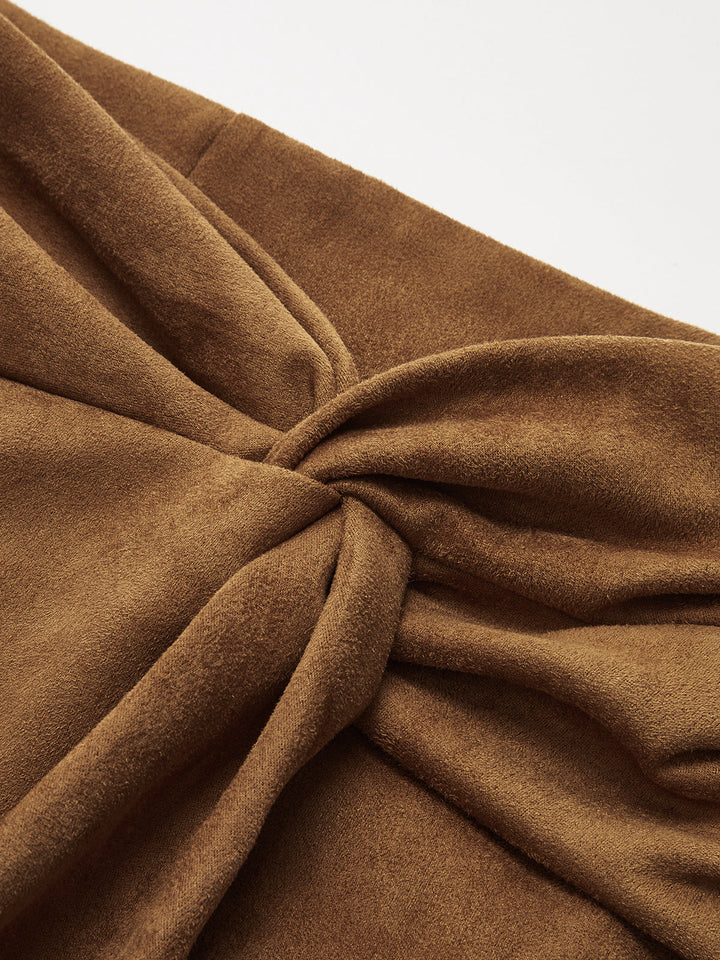 Suede Twist Mini Skirt  Liora Lane Boutique Skirts