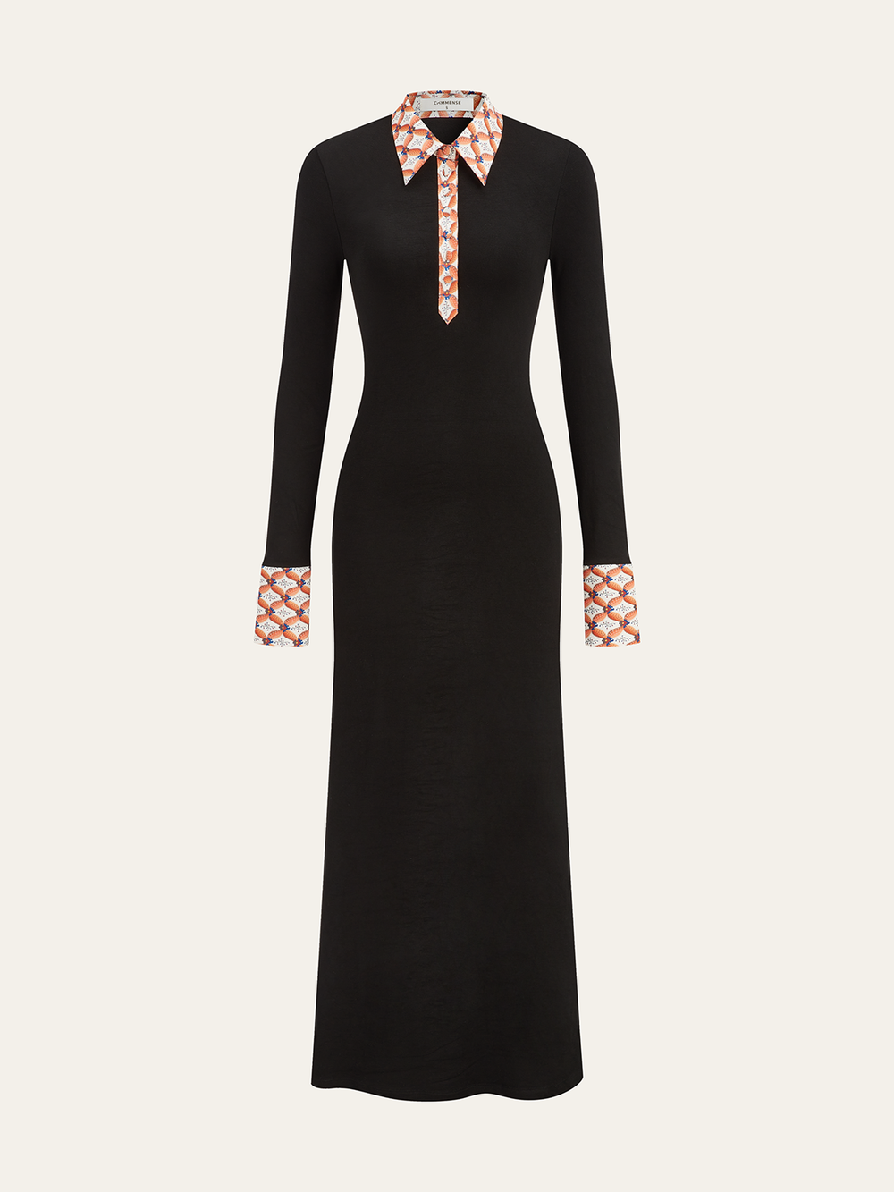 Print Trim Shirt Collar Maxi Dress  Liora Lane Boutique Sweater Dresses