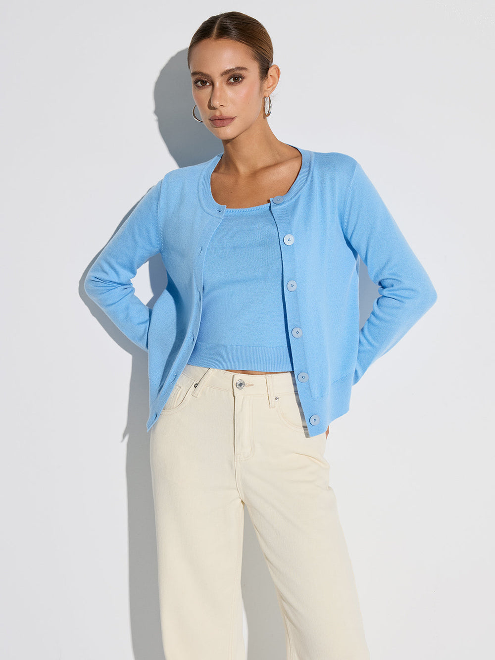 Wool Blend Tank & Cardigan Two-Piece Set  Liora Lane Boutique Sweater Co-ords