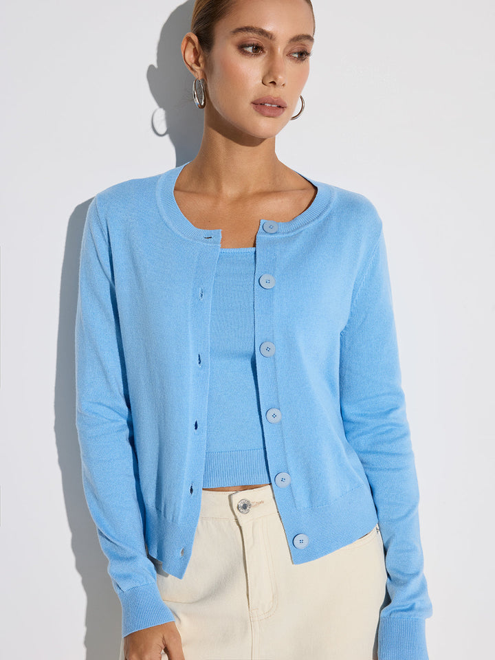 Wool Blend Tank & Cardigan Two-Piece Set  Liora Lane Boutique Sweater Co-ords