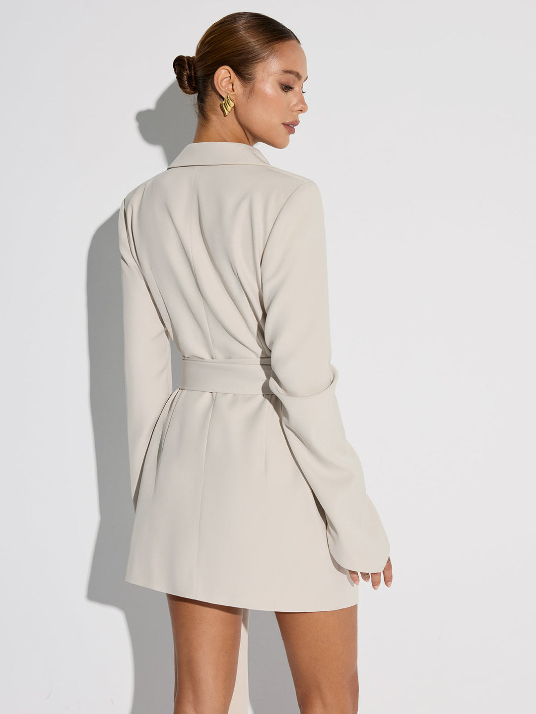 Double-Breasted Belted Blazer Dress  Liora Lane Boutique Dresses