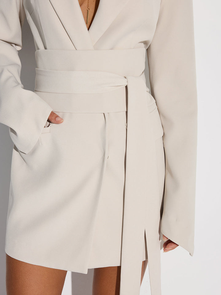 Double-Breasted Belted Blazer Dress  Liora Lane Boutique Dresses